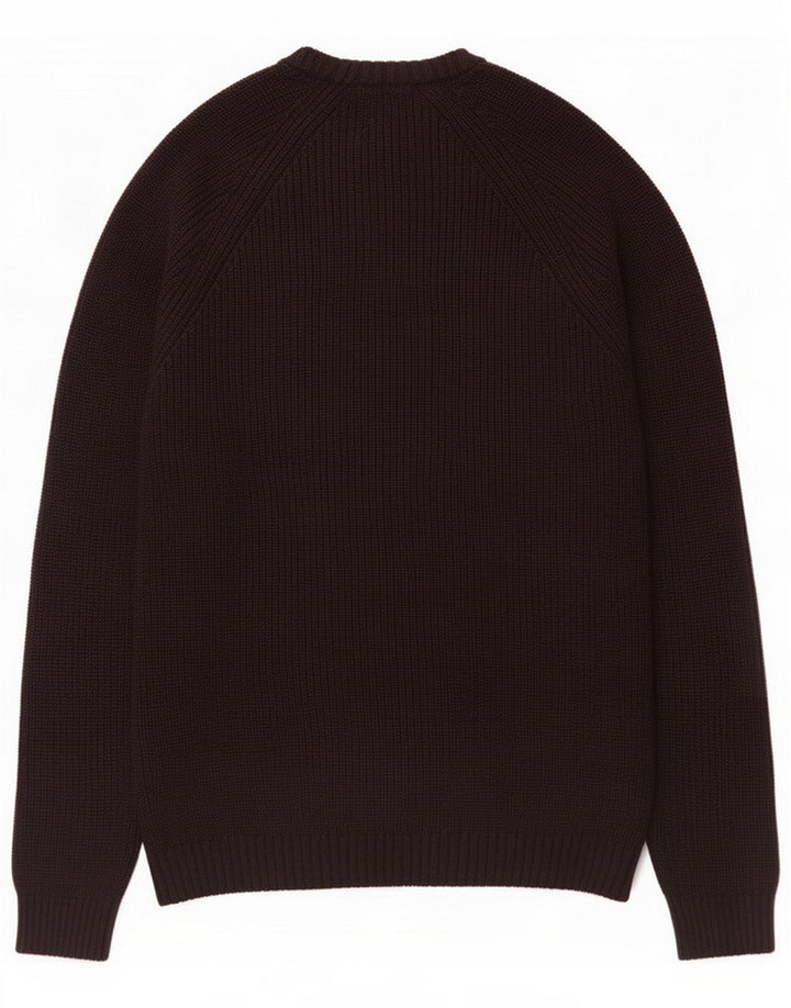 Zara Mens Crew Neck Jumper Sweater Small Black Cotton