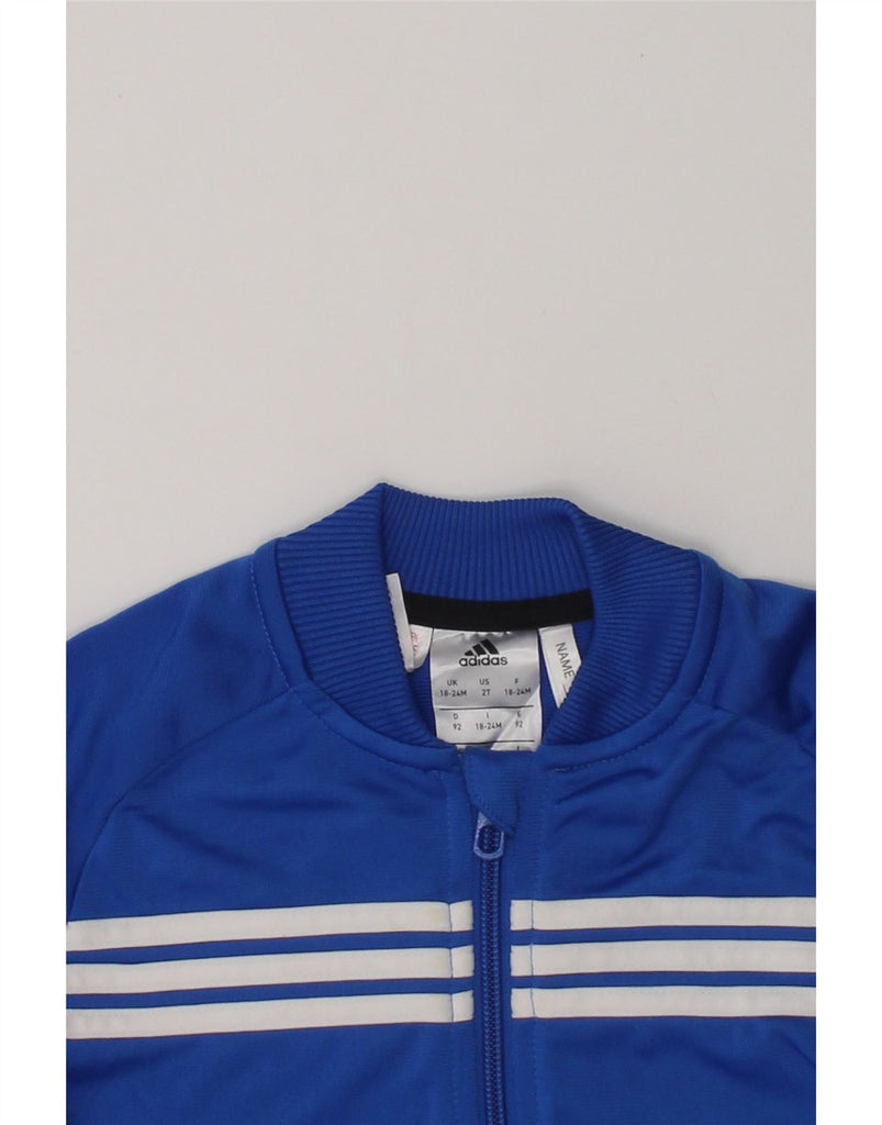 ADIDAS Baby Boys Graphic Tracksuit Top Jacket 18-24 Months Blue Polyester | Vintage Adidas | Thrift | Second-Hand Adidas | Used Clothing | Messina Hembry 