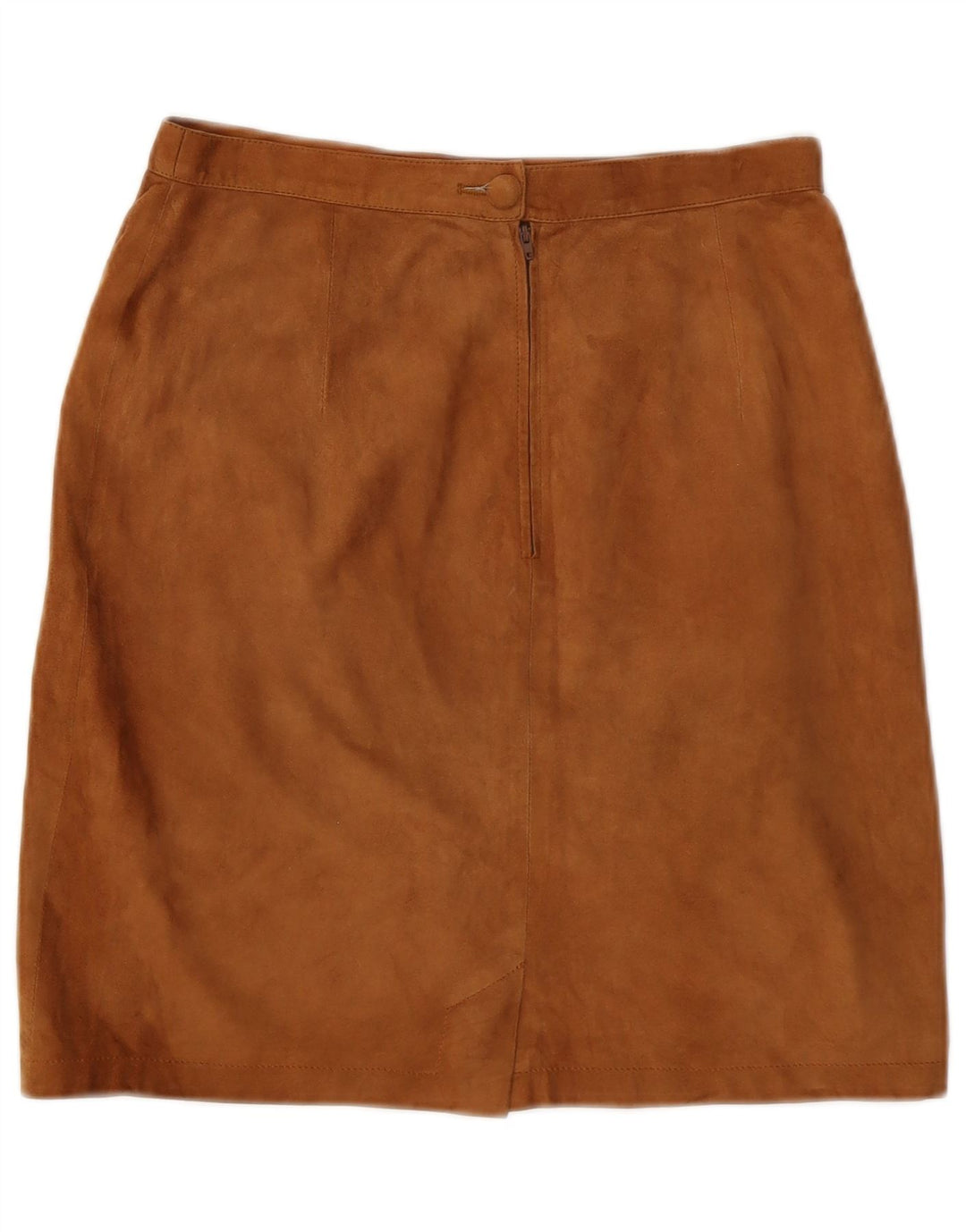 Carella Womens Suede Mini Skirt UK 12 Medium W28 Brown Leather