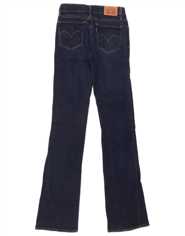 Levi's Womens 715 Bootcut Jeans W24 L33 Blue Cotton