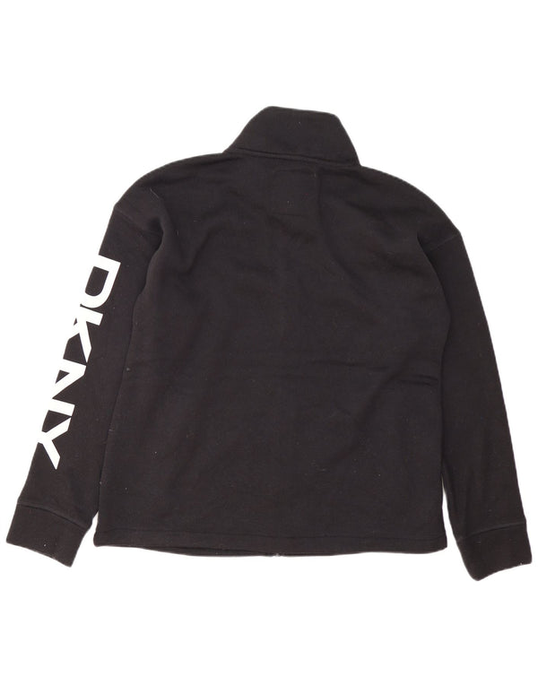Dkny Mens Graphic Tracksuit Top Jacket Medium Black Polyester