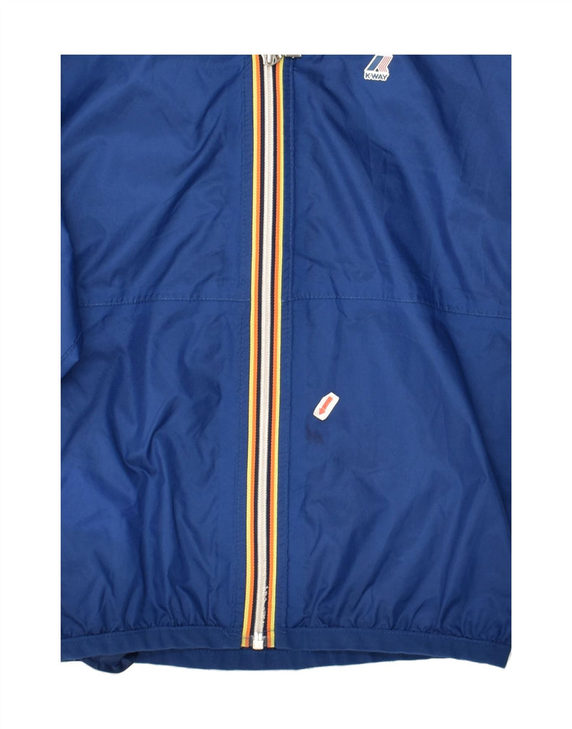 K-WAY Boys Hooded Rain Jacket 5-6 Years Navy Blue Polyamide | Vintage K-Way | Thrift | Second-Hand K-Way | Used Clothing | Messina Hembry 