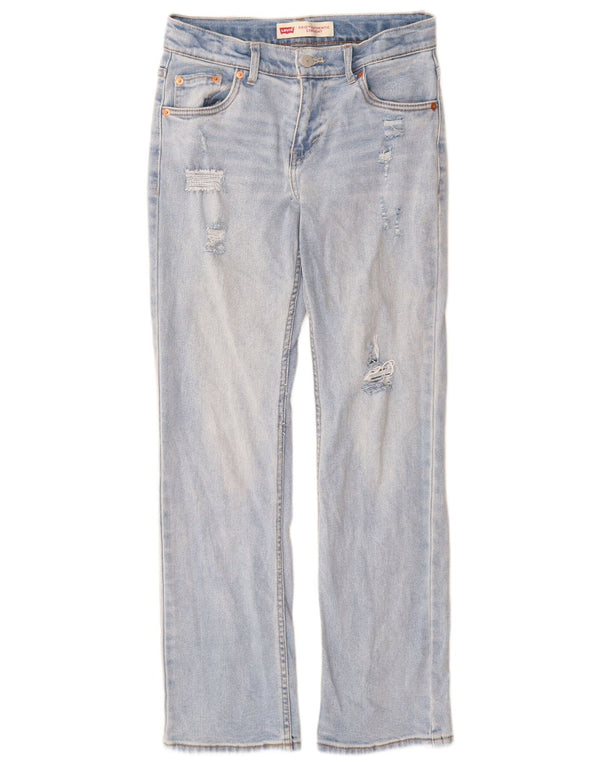 Levi's Girls 551 Distressed Straight Jeans 13-14 Years W28 L30 Blue Cotton