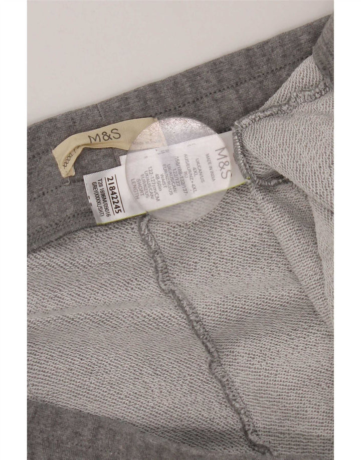 Marks & Spencer Mens Tracksuit Trousers 4XL Grey Cotton