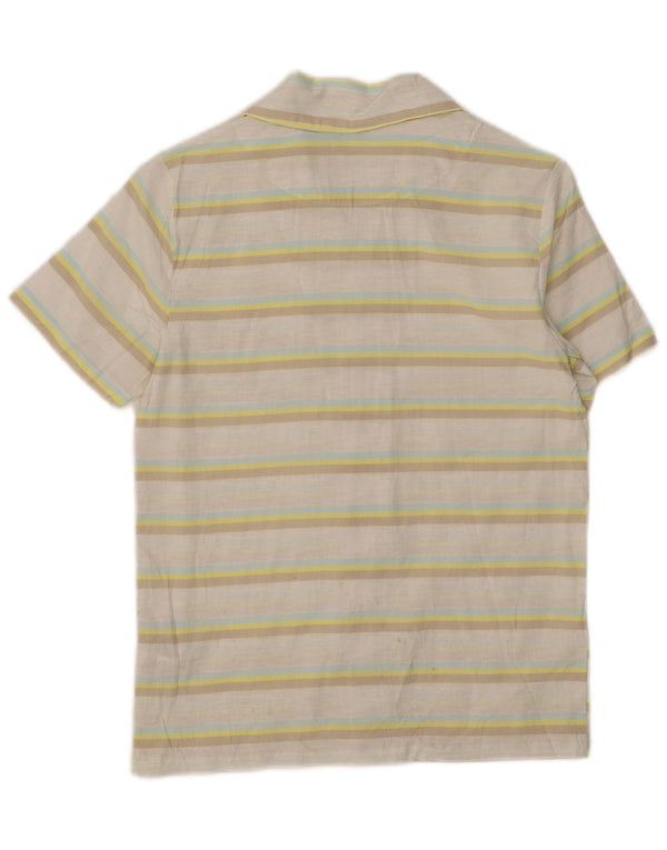 Hurley Boys Short Sleeve Shirt 7-8 Years Multicoloured Striped Cotton
