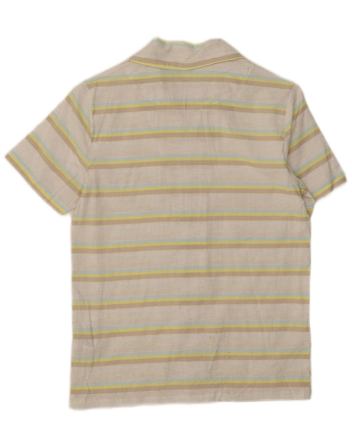 Hurley Boys Short Sleeve Shirt 7-8 Years Multicoloured Striped Cotton