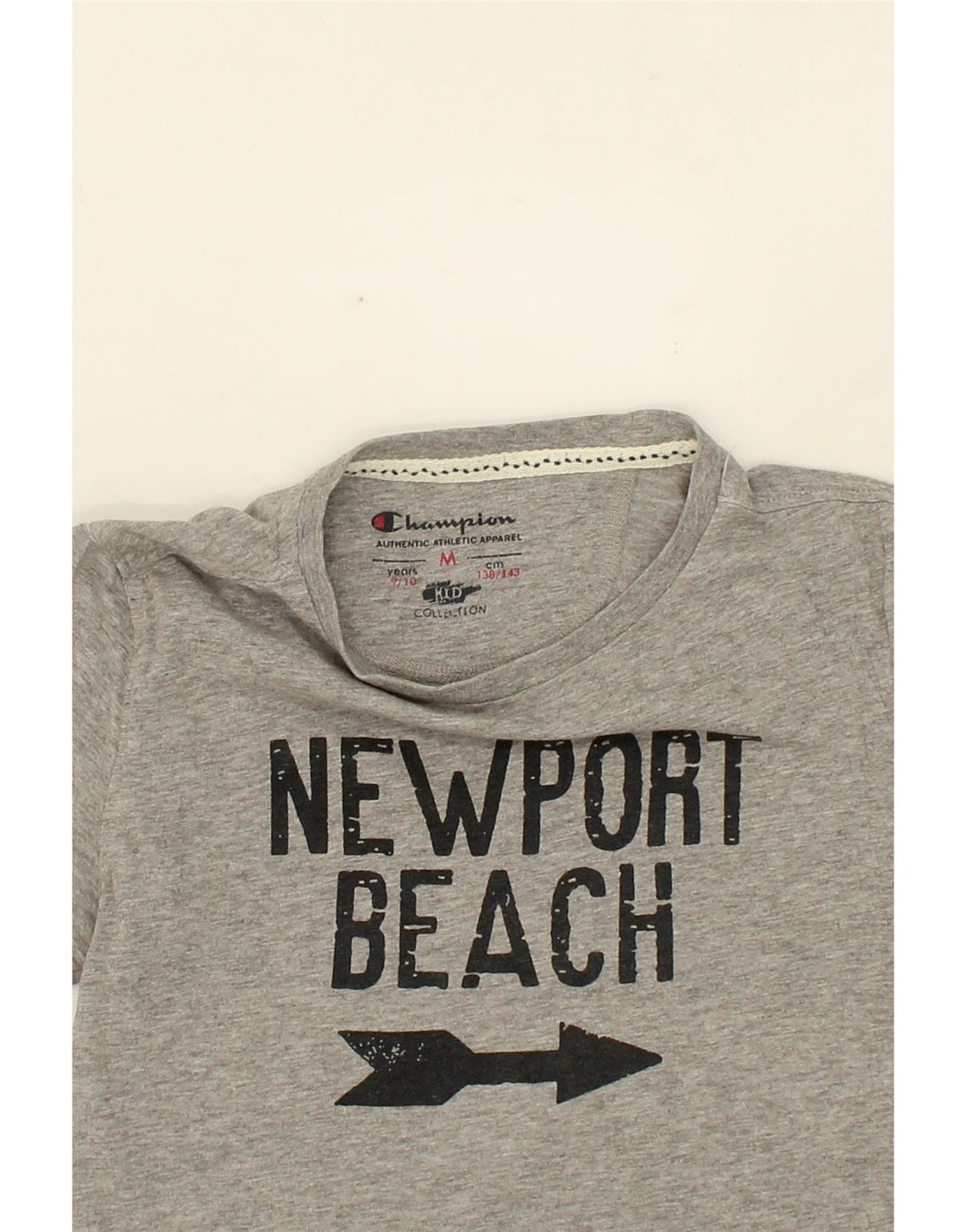 CHAMPION Boys Graphic T-Shirt Top 9-10 Years Medium Grey Vintage Champion and Second-Hand Champion from Messina Hembry 