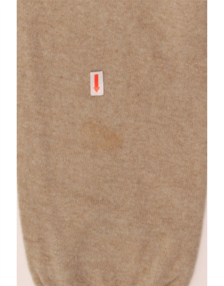 KAPPA Womens V-Neck Jumper Sweater UK 20 2XL Beige Wool Vintage Kappa and Second-Hand Kappa from Messina Hembry 