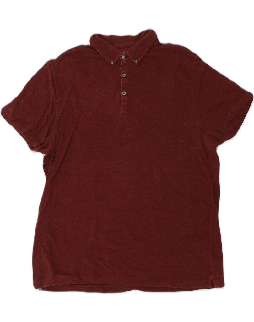 JASPER CONRAN Mens Polo Shirt XL Burgundy Cotton | Vintage Jasper Conran | Thrift | Second-Hand Jasper Conran | Used Clothing | Messina Hembry 