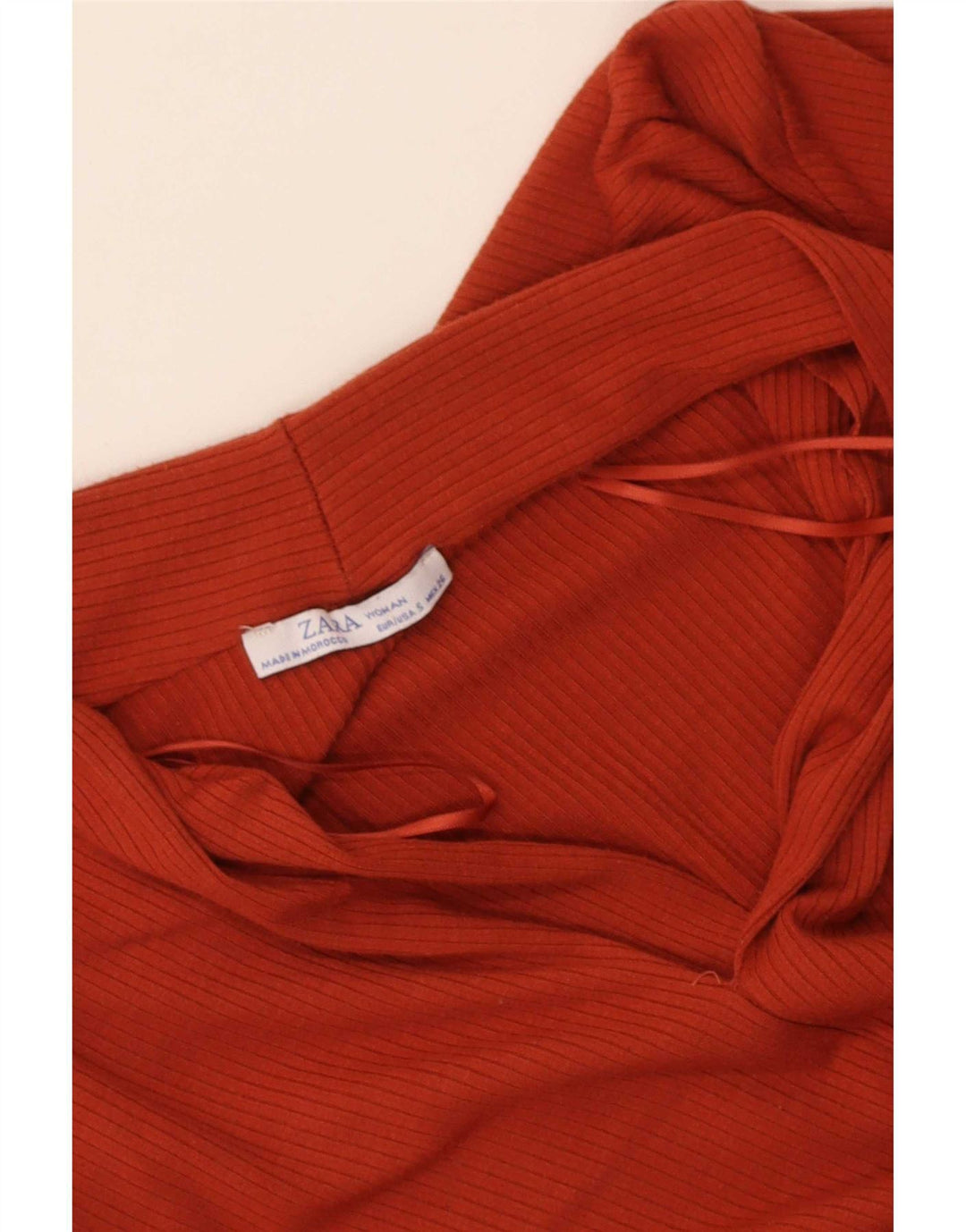 Zara Womens Blouse Top UK 8 Small Orange