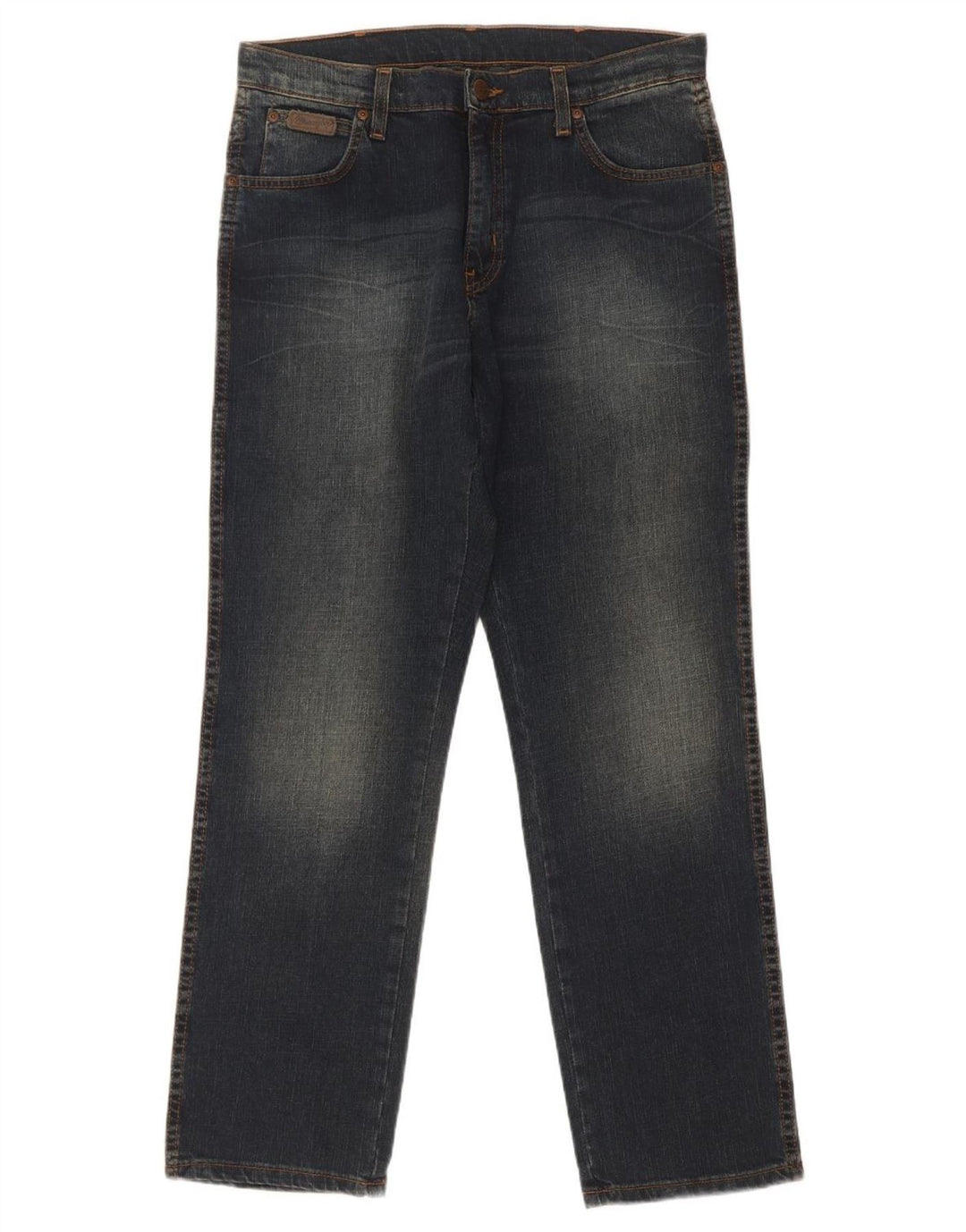 Wrangler Mens Texas Stretch Straight Jeans W32 L30 Navy Blue