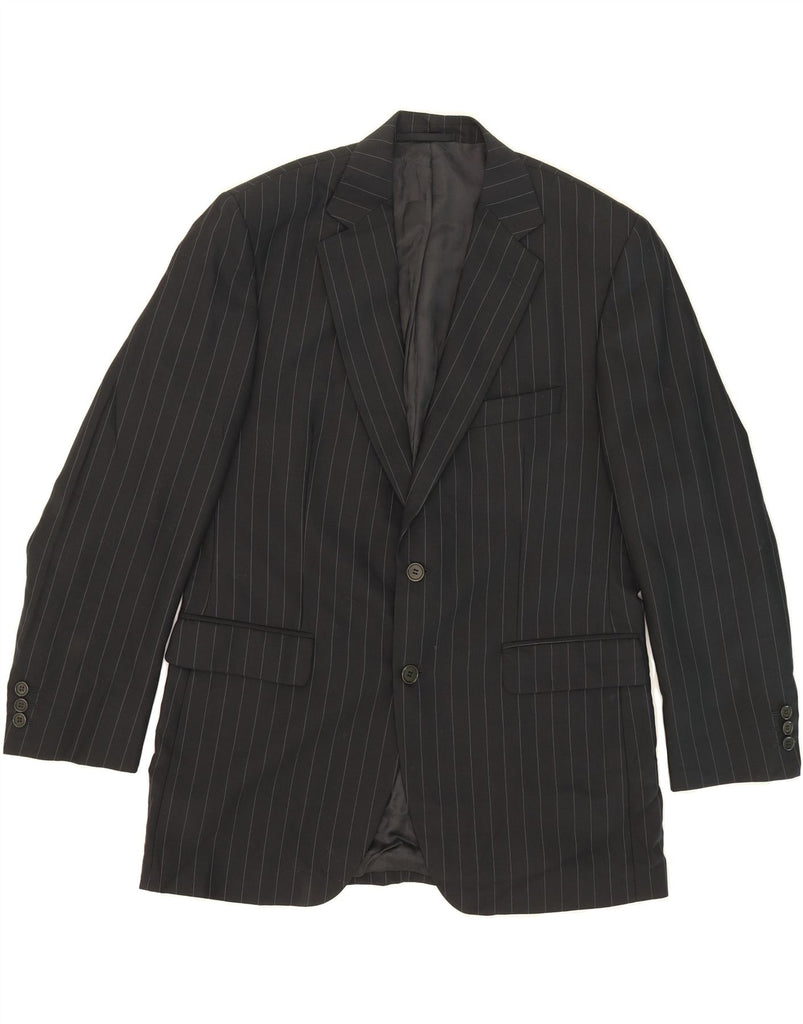 PIERRE CARDIN Mens 2 Button Blazer Jacket UK 40 Large Black Pinstripe Vintage Pierre Cardin and Second-Hand Pierre Cardin from Messina Hembry 