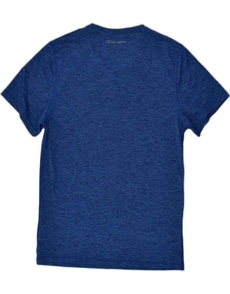 CHAMPION Mens T-Shirt Top Medium Blue Flecked Polyester | Vintage Champion | Thrift | Second-Hand Champion | Used Clothing | Messina Hembry 