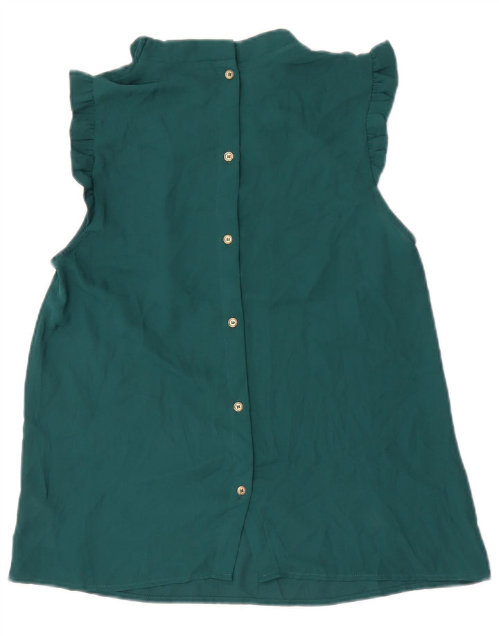 Oasis Womens Sleeveless Blouse Top UK 10 Small Green Polyester