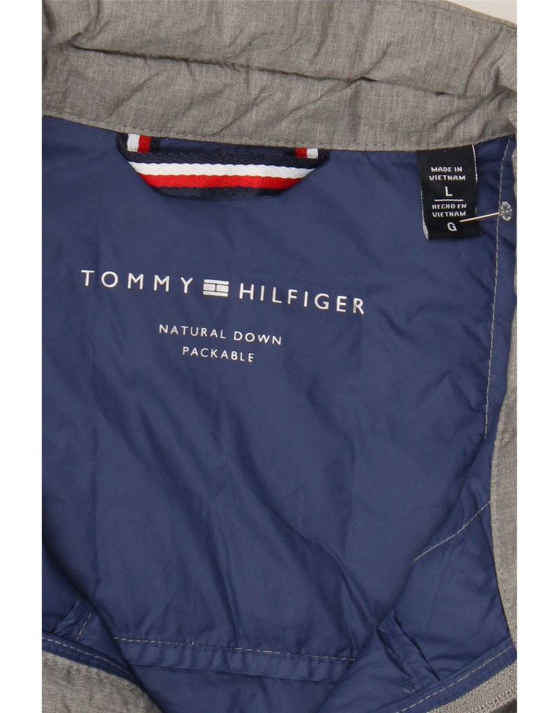 TOMMY HILFIGER Mens Padded Jacket UK 40 Large Grey Nylon Vintage Tommy Hilfiger and Second-Hand Tommy Hilfiger from Messina Hembry 