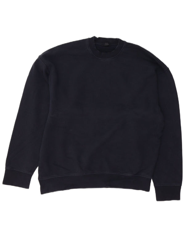 COS Mens Sweatshirt Jumper Large Navy Blue Cotton