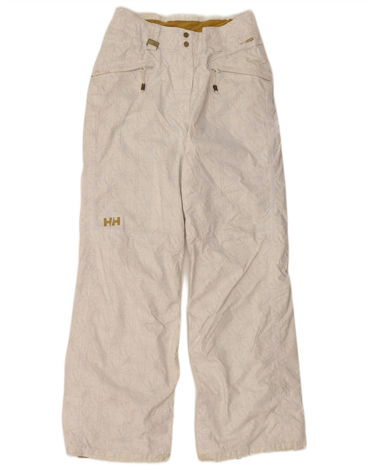 Helly Hansen Womens Ski Trousers UK 6 XS White Floral Polyamide