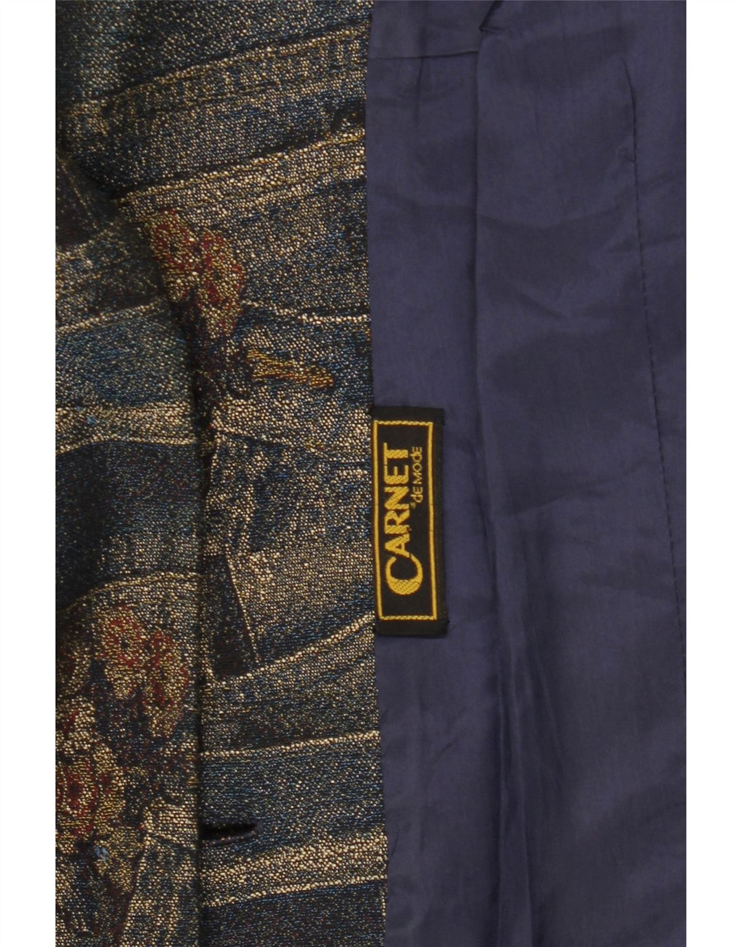 Carnet Womens 3 Button Blazer Jacket UK 14 Medium Navy Blue Floral