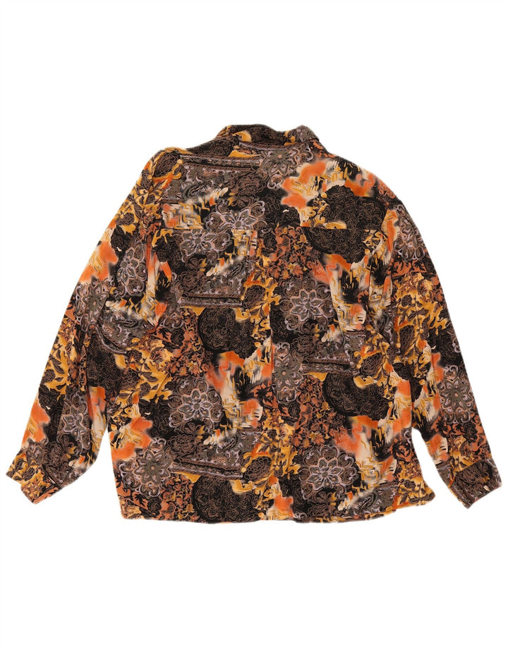 Vintage Womens Shirt Blouse UK 14 Large Multicoloured Floral