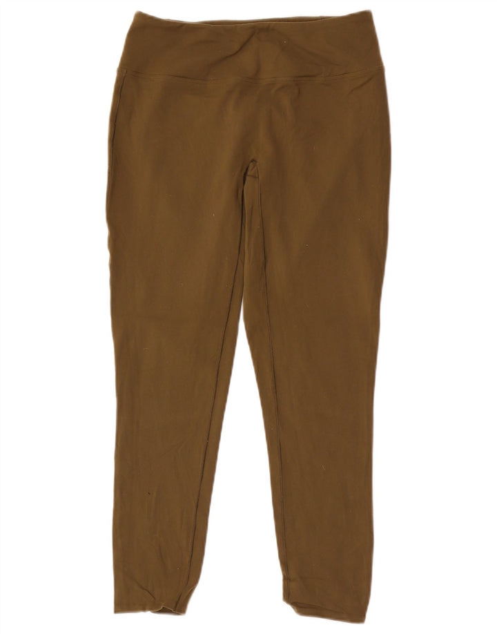 REEBOK Womens Graphic Leggings UK 10 Small Khaki Nylon