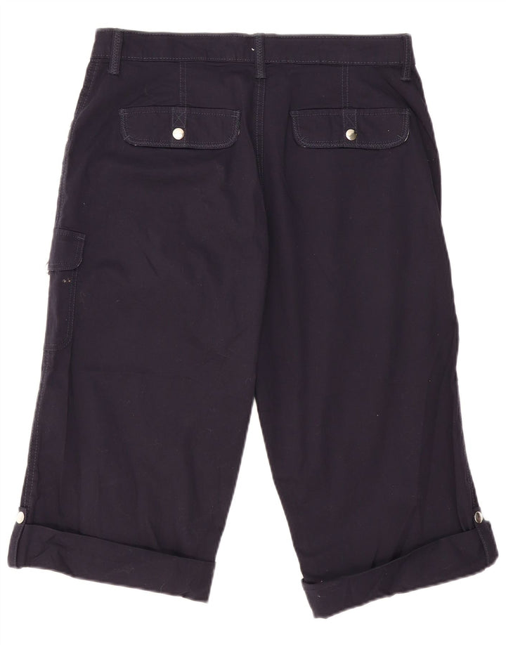 LEE Womens Cargo Bermuda Shorts US 14 XL W34  Navy Blue Cotton