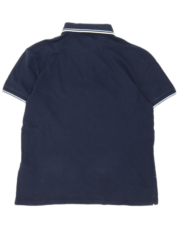 Fred Perry Mens Polo Shirt Large Navy Blue Cotton