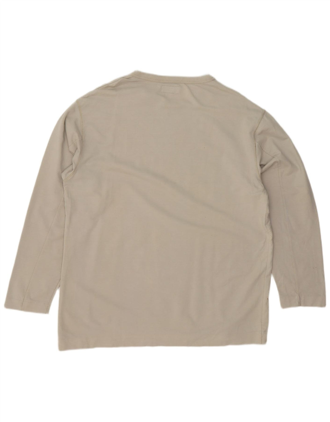 REPLAY Mens Graphic Top Long Sleeve Large Beige Cotton