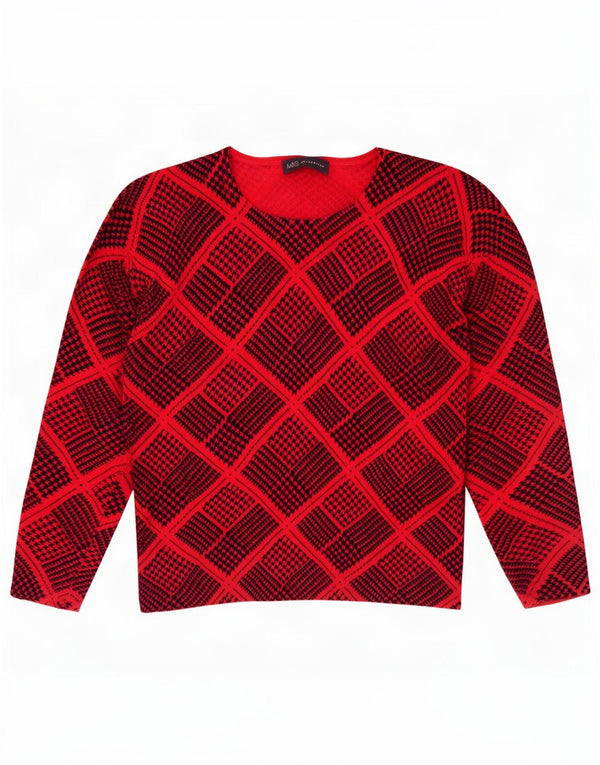 Marks & Spencer Womens Boat Neck Jumper Sweater UK 12 Medium Red