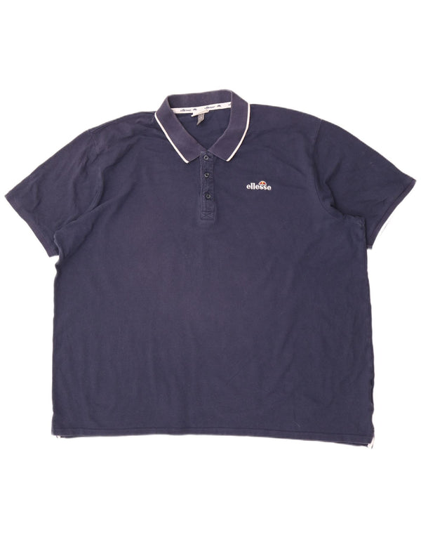 Ellesse Mens Polo Shirt 3XL Navy Blue Cotton