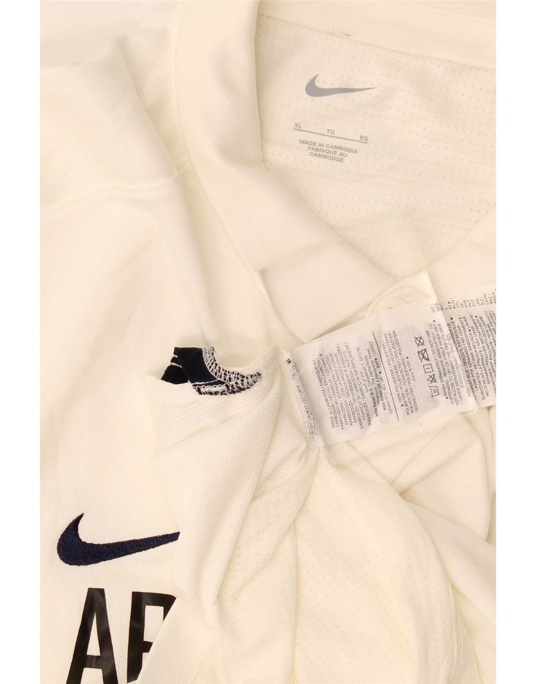 Nike Mens Graphic Polo Shirt XL Off White Polyester