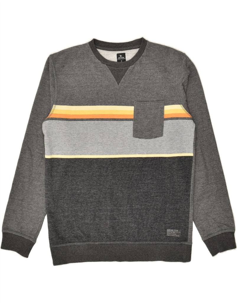 RIP CURL Mens Sweatshirt Jumper Medium Grey Colourblock | Vintage Rip Curl | Thrift | Second-Hand Rip Curl | Used Clothing | Messina Hembry 