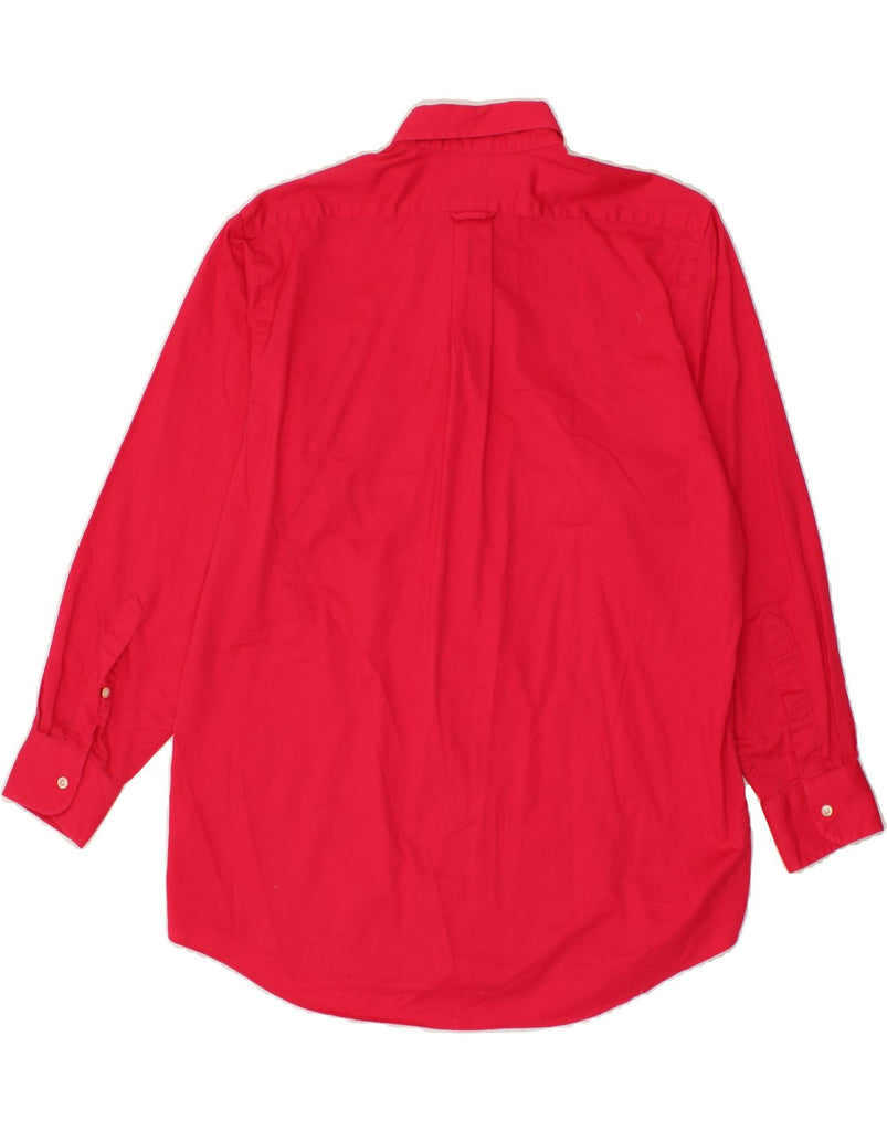 IZOD Mens Regular Fit Shirt Size 16 Large Red Cotton Vintage Izod and Second-Hand Izod from Messina Hembry 