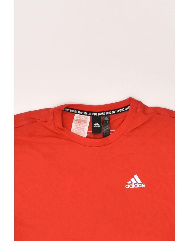 ADIDAS Boys T-Shirt Top 11-12 Years Red Cotton | Vintage Adidas | Thrift | Second-Hand Adidas | Used Clothing | Messina Hembry 