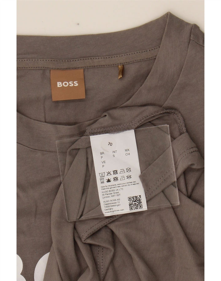 HUGO BOSS Mens Graphic T-Shirt Top Small Grey Cotton Vintage Hugo Boss and Second-Hand Hugo Boss from Messina Hembry 