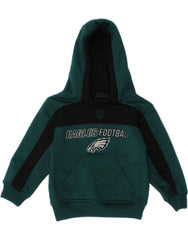 NFL Boys Eagles Graphic Hoodie Jumper 3-4 Years Green Colourblock