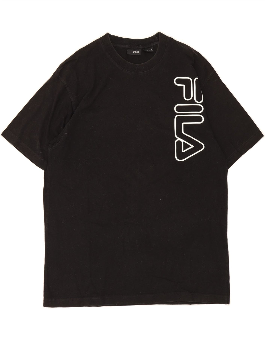 FILA Mens Graphic T-Shirt Top XL Black Cotton Vintage Fila and Second-Hand Fila from Messina Hembry 
