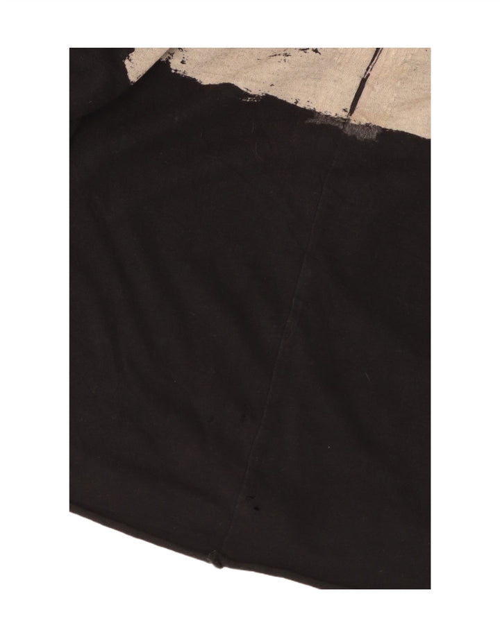 Zara Womens Graphic T-Shirt Top UK 12 Medium Black