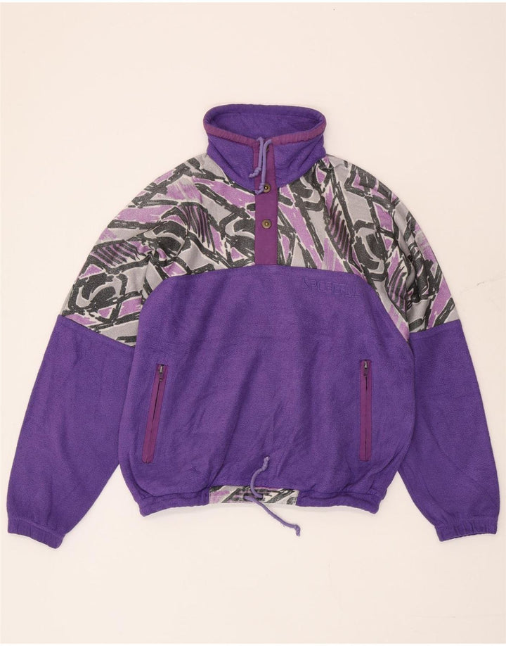 Sportful Mens Abstract Pattern Fleece Jumper IT 48 Medium Purple