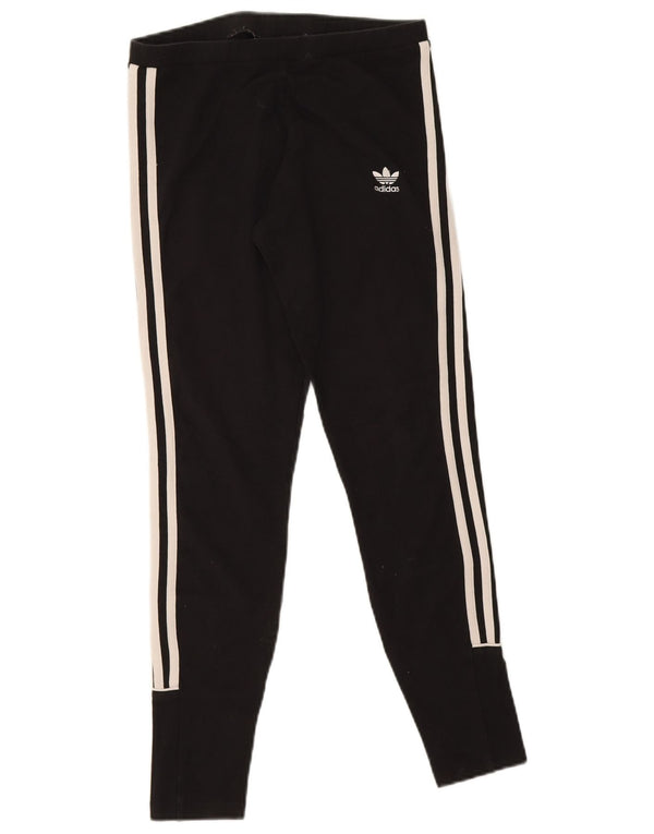 Adidas Womens Leggings UK 10 Small Black Cotton