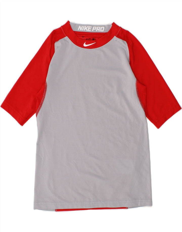 NIKE Boys NBA T-Shirt Top 6-7 Years XS Grey Colourblock Polyester Vintage Nike and Second-Hand Nike from Messina Hembry 