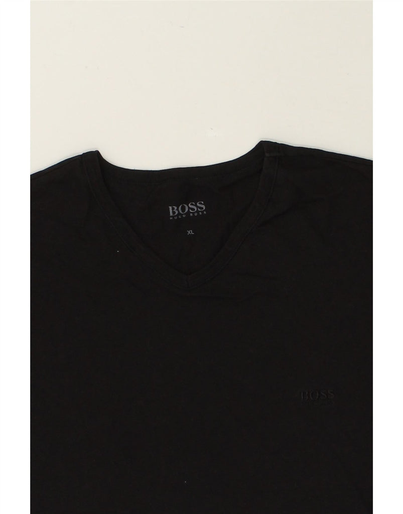 HUGO BOSS Mens T-Shirt Top XL Black Cotton | Vintage Hugo Boss | Thrift | Second-Hand Hugo Boss | Used Clothing | Messina Hembry 