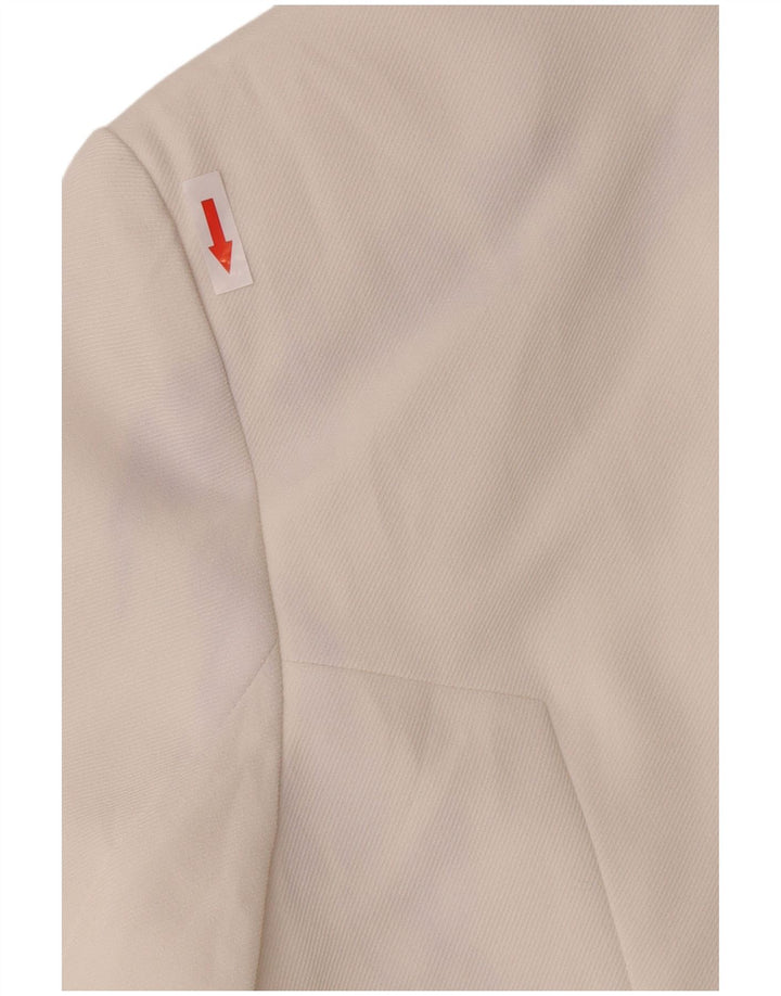 Jurgen Michaelsen Womens 3 Button Blazer Jacket UK 10 Small White Polyester