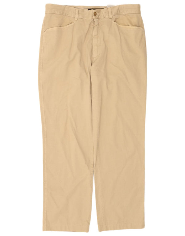 Marina Yachting Mens Straight Casual Trousers IT 52 XL W34 L30 Beige Cotton