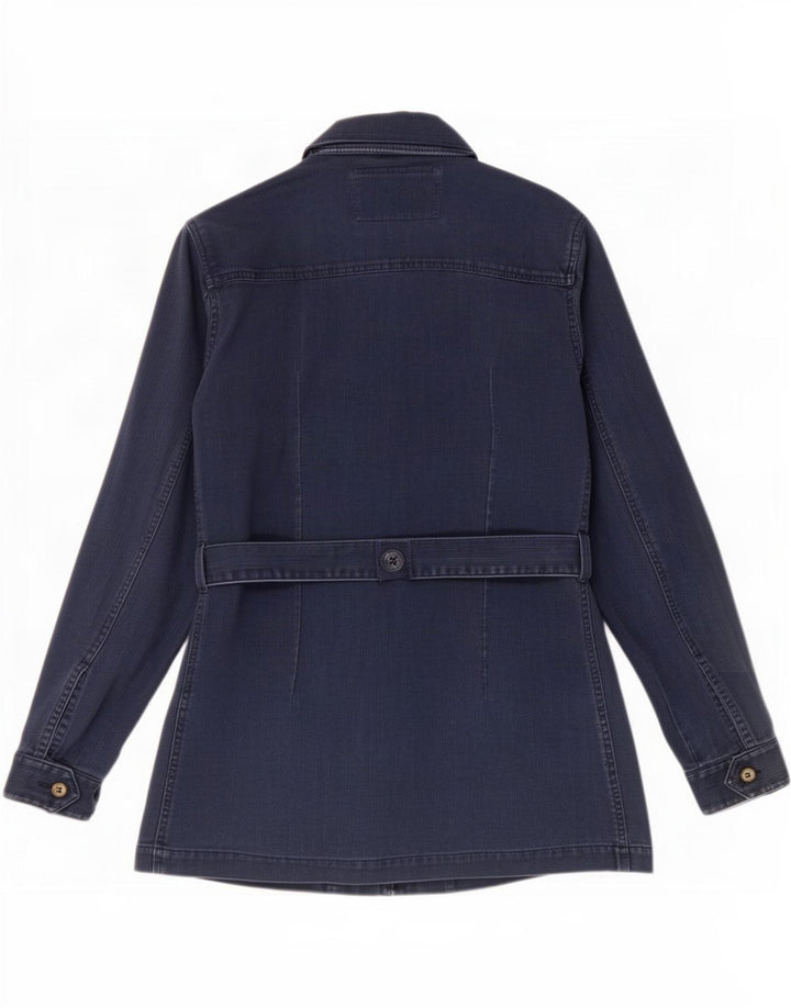 Rifle Womens Military Jacket UK 10 Small Navy Blue Cotton