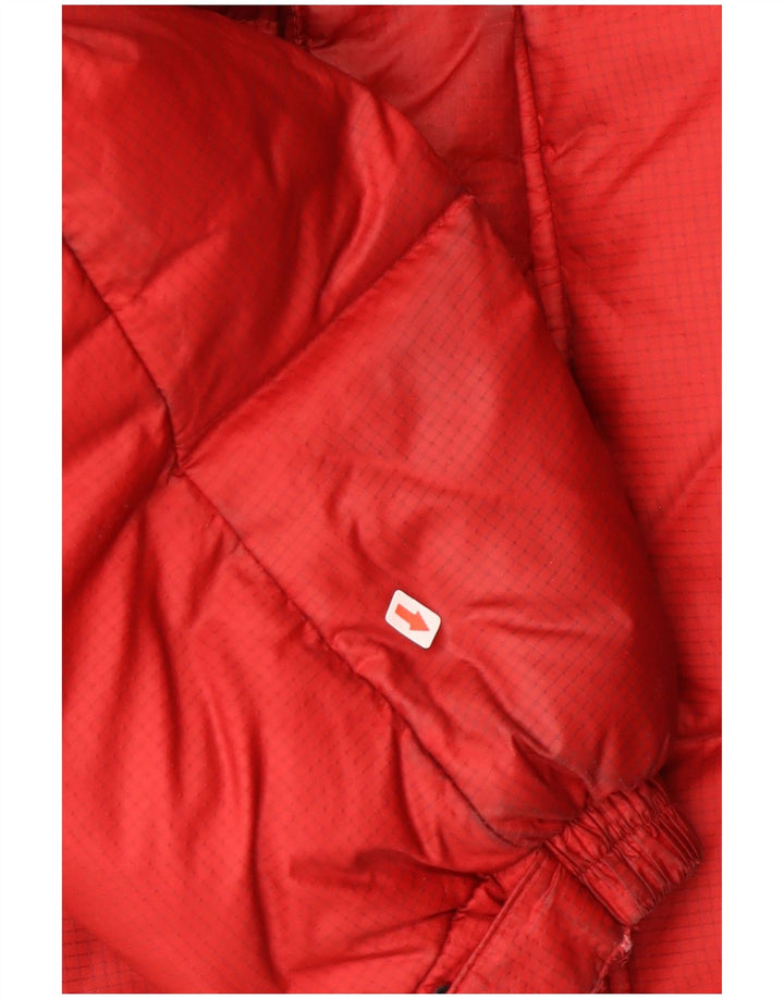 Dickies Mens Hooded Padded Jacket UK 38 Medium Red Colourblock Nylon