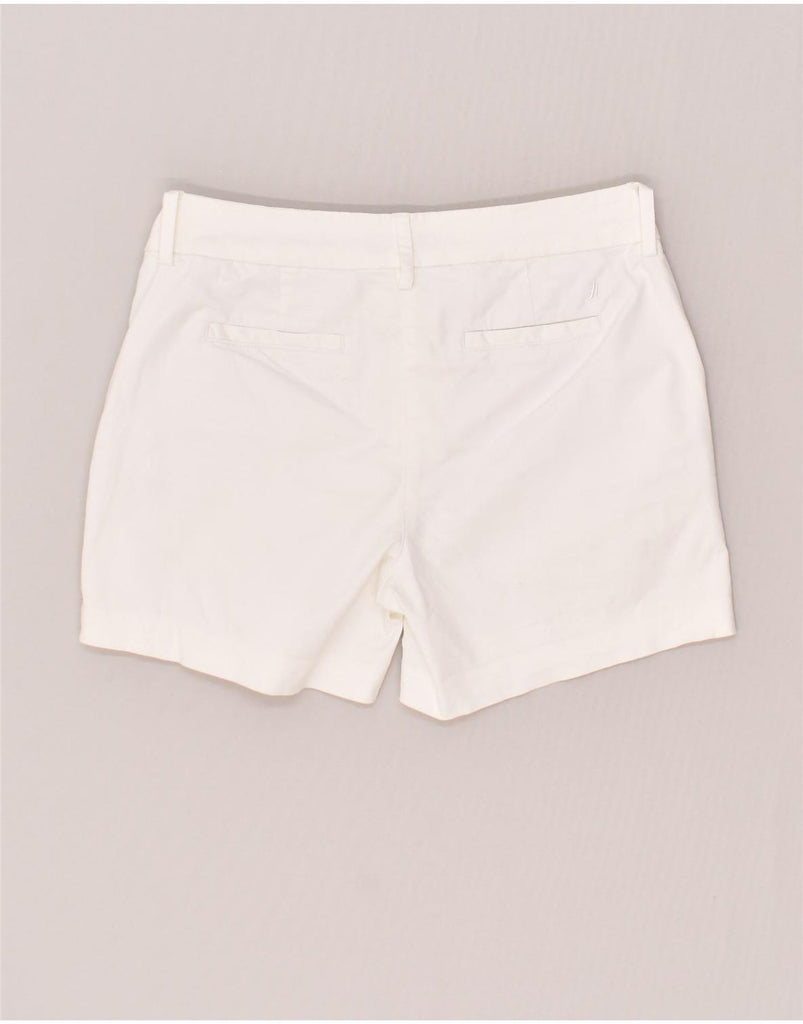 NAUTICA Womens Chino Shorts US 4 Small W30  White Cotton | Vintage Nautica | Thrift | Second-Hand Nautica | Used Clothing | Messina Hembry 