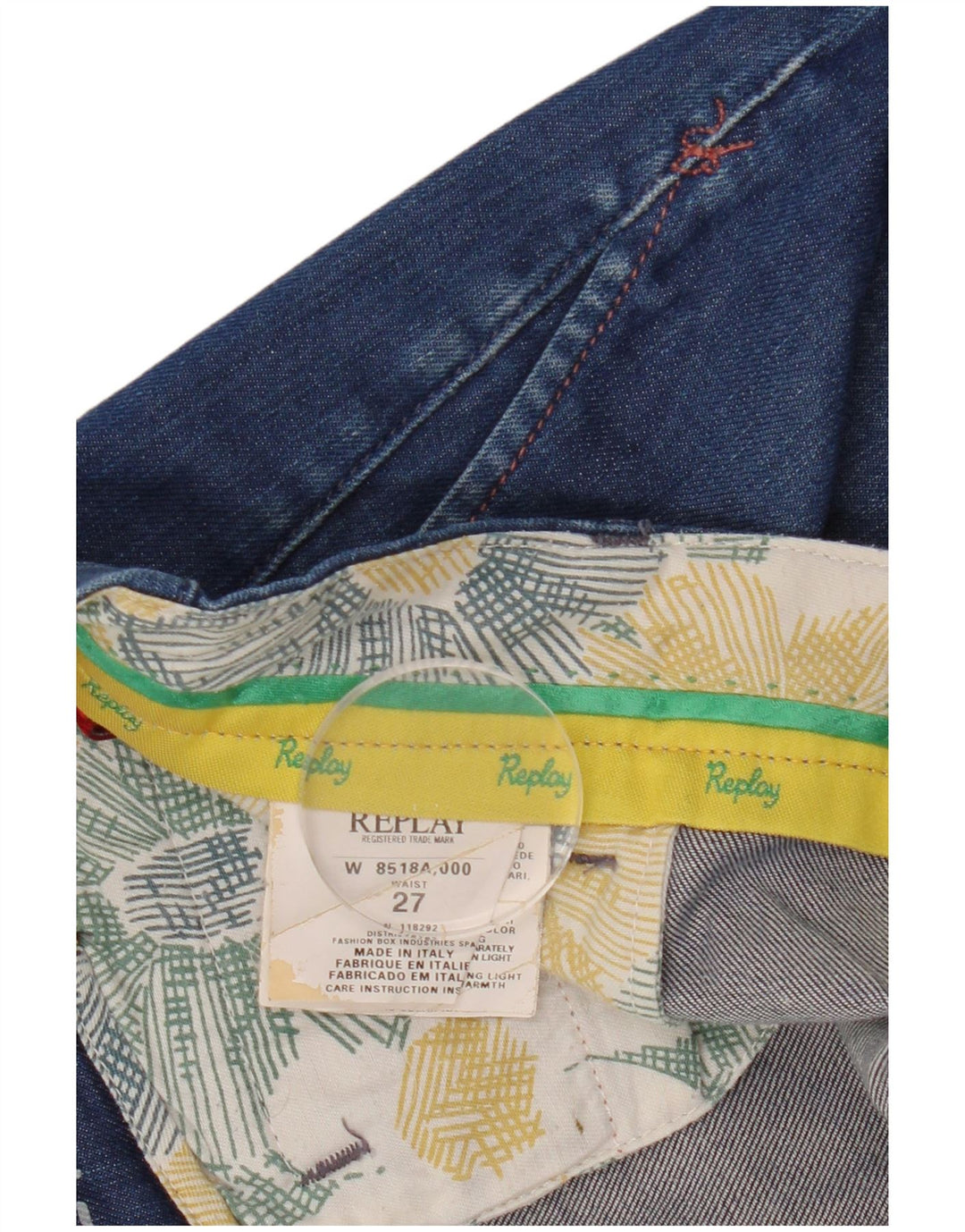 REPLAY Womens Denim Shorts W27 Small Blue Cotton