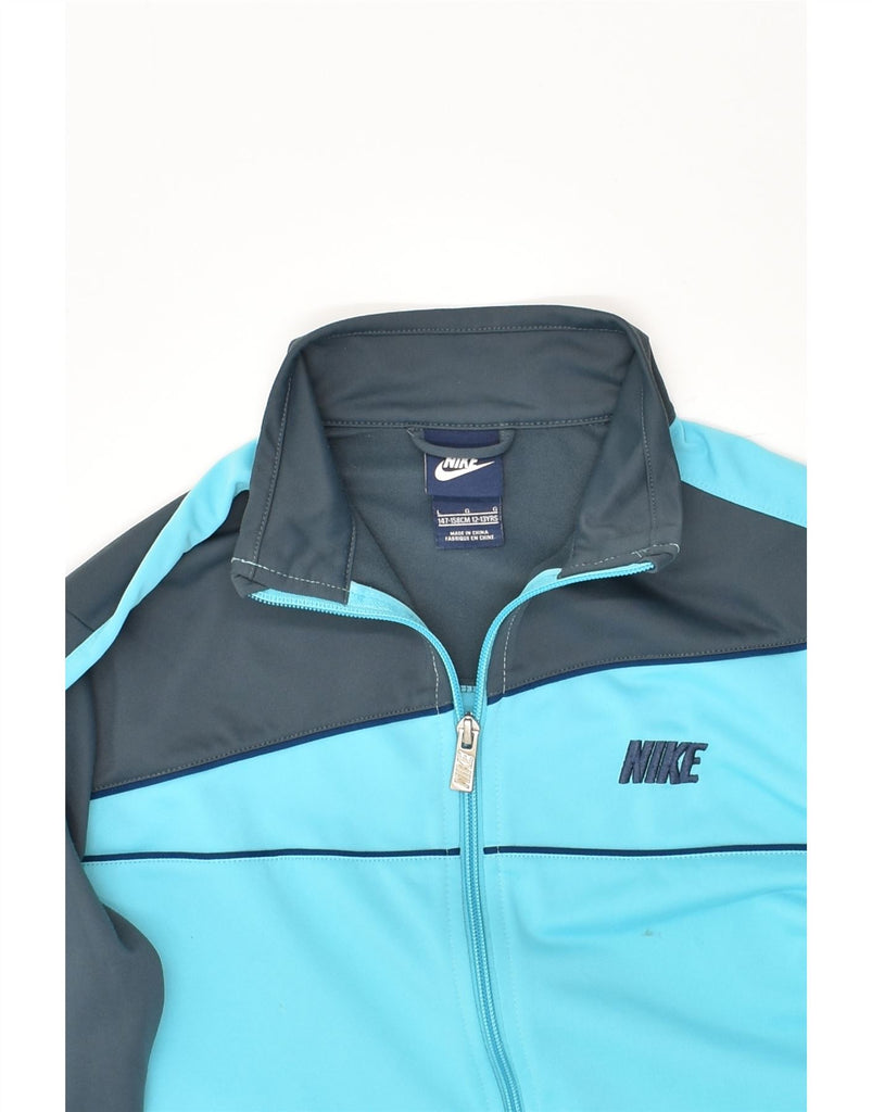 NIKE Boys Tracksuit Top Jacket 12-13 Years Large  Blue Colourblock | Vintage Nike | Thrift | Second-Hand Nike | Used Clothing | Messina Hembry 