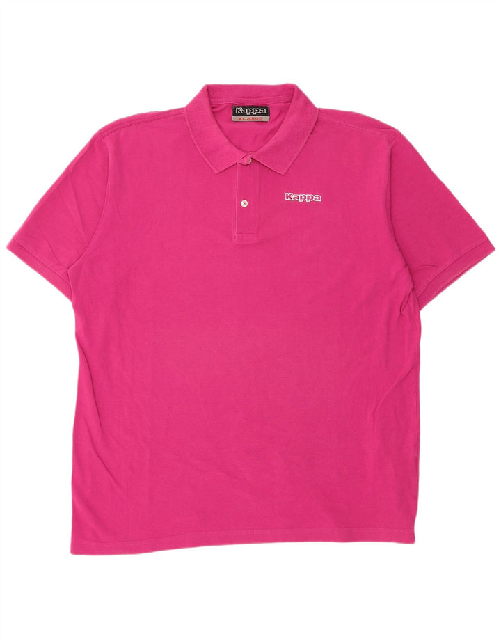 Kappa Mens Polo Shirt XL Pink Cotton