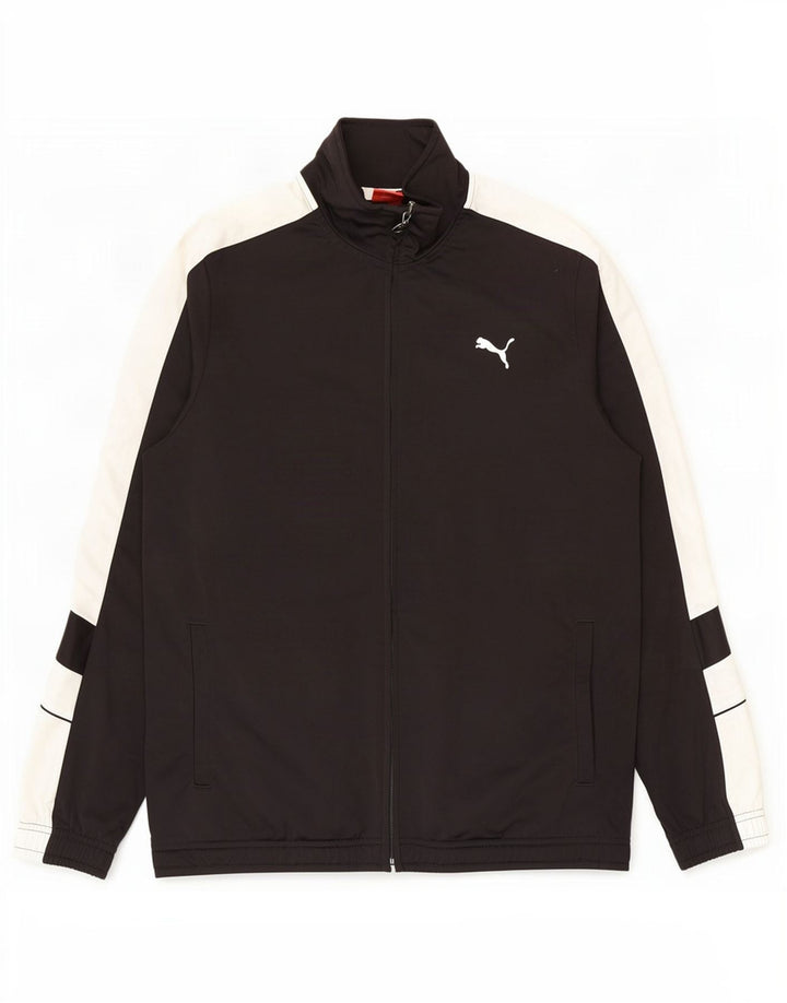 Puma Mens Tracksuit Top Jacket Medium Black Colourblock